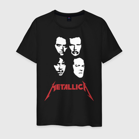Мужская футболка хлопок с принтом Metallica плакат в Новосибирске, 100% хлопок | прямой крой, круглый вырез горловины, длина до линии бедер, слегка спущенное плечо. | american | heavy metal | los angeles | metal band | metallica | music | thrash metal | американская | лос анджелес | метал группа | металлика | музыка | трэш метал | трэш металл | хеви метал