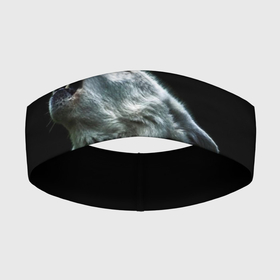 Повязка на голову 3D с принтом Воющий волк в Белгороде,  |  | ауф | волк | воющий волк | животное | зверь