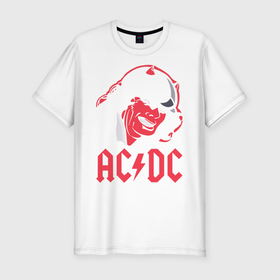 Мужская футболка хлопок Slim с принтом AC DC в Белгороде, 92% хлопок, 8% лайкра | приталенный силуэт, круглый вырез ворота, длина до линии бедра, короткий рукав | ac dc | australian | hard rock | music | rock | rock band | rocknroll | sydney | австралийская | музыка | рок | рок группа | рок н ролл | сидней | хард рок
