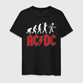 Мужская футболка хлопок с принтом AC DC в Новосибирске, 100% хлопок | прямой крой, круглый вырез горловины, длина до линии бедер, слегка спущенное плечо. | ac dc | australian | hard rock | music | rock | rock band | rocknroll | sydney | австралийская | музыка | рок | рок группа | рок н ролл | сидней | хард рок