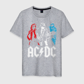 Мужская футболка хлопок с принтом AC DC в Екатеринбурге, 100% хлопок | прямой крой, круглый вырез горловины, длина до линии бедер, слегка спущенное плечо. | ac dc | australian | hard rock | music | rock | rock band | rocknroll | sydney | австралийская | музыка | рок | рок группа | рок н ролл | сидней | хард рок