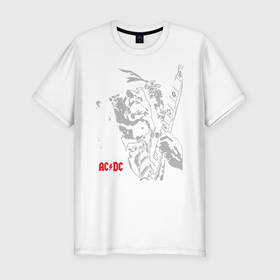 Мужская футболка хлопок Slim с принтом AC DC в Курске, 92% хлопок, 8% лайкра | приталенный силуэт, круглый вырез ворота, длина до линии бедра, короткий рукав | ac dc | australian | hard rock | music | rock | rock band | rocknroll | sydney | австралийская | музыка | рок | рок группа | рок н ролл | сидней | хард рок