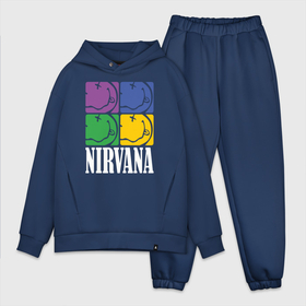 Мужской костюм хлопок OVERSIZE с принтом Nirvana в Тюмени,  |  | alternative rock | american | grunge | music | nirvana | rock | rock band | usa | альтернативный рок | американская | гранж | музыка | рок | рок группа | сша