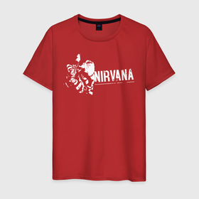 Мужская футболка хлопок с принтом Nirvana в Кировске, 100% хлопок | прямой крой, круглый вырез горловины, длина до линии бедер, слегка спущенное плечо. | alternative rock | american | grunge | music | nirvana | rock | rock band | usa | альтернативный рок | американская | гранж | музыка | рок | рок группа | сша