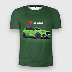 Мужская футболка 3D спортивная с принтом AUDI RS Q3 (Z) в Новосибирске, 100% полиэстер с улучшенными характеристиками | приталенный силуэт, круглая горловина, широкие плечи, сужается к линии бедра | audi | auto | perfomance | q3 | rs | rs q3 | rsq3 | sport | авто | автомобиль | автомобильные | ауди | бренд | ку 3 | ку3 | марка | машины | перфоманс | рс | спорт