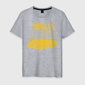 Мужская футболка хлопок с принтом Nirvana в Новосибирске, 100% хлопок | прямой крой, круглый вырез горловины, длина до линии бедер, слегка спущенное плечо. | alternative rock | american | grunge | music | nirvana | rock | rock band | usa | альтернативный рок | американская | гранж | музыка | рок | рок группа | сша