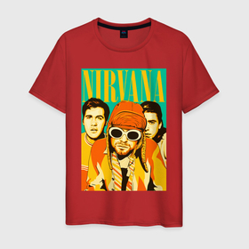 Мужская футболка хлопок с принтом NIRVANA , 100% хлопок | прямой крой, круглый вырез горловины, длина до линии бедер, слегка спущенное плечо. | nirvana | nirvana smells like | rock | teen spirit | курт кобейн | нирвана | песни | рок.