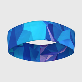 Повязка на голову 3D с принтом NEON CRYSTALLS ,  |  | алмазы | блеск | кристаллы | монотонный цвет | неоновый принт | переливание цветов | синий цвет