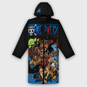 Дождевик унисекс 3D с принтом One Piece синий всплеск в городе Новоалтайск,  |  | Тематика изображения на принте: one piece | аниме | все герои | логотип one piece | луффи из one piece