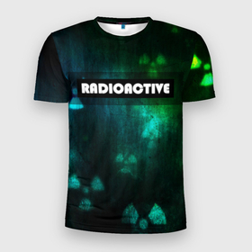Мужская футболка 3D спортивная с принтом RADIOACTIVE в Тюмени, 100% полиэстер с улучшенными характеристиками | приталенный силуэт, круглая горловина, широкие плечи, сужается к линии бедра | значок радиации | металл текстура | метро | радиация | сталкер