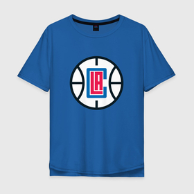 Мужская футболка хлопок Oversize с принтом Los Angeles Clippers в Белгороде, 100% хлопок | свободный крой, круглый ворот, “спинка” длиннее передней части | angeles | clippers | los | nba | анджелес | баскетбол | клипперс | лос | нба