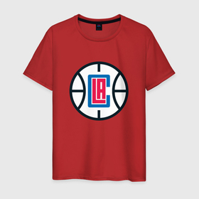 Мужская футболка хлопок с принтом Los Angeles Clippers в Белгороде, 100% хлопок | прямой крой, круглый вырез горловины, длина до линии бедер, слегка спущенное плечо. | angeles | clippers | los | nba | анджелес | баскетбол | клипперс | лос | нба