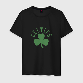 Мужская футболка хлопок с принтом Boston Celtics в Екатеринбурге, 100% хлопок | прямой крой, круглый вырез горловины, длина до линии бедер, слегка спущенное плечо. | Тематика изображения на принте: boston | boston celtics | celtics | nba | баскетбол | бостон | бостон селтикс | нба | селтикс