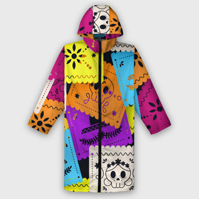 Дождевик унисекс 3D с принтом Color pattern в городе Новоалтайск,  |  | flower | hat | hipster | skull | узор | хипстер | цветок | череп | шляпа