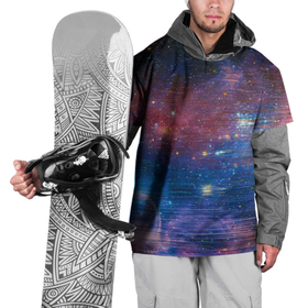 Накидка на куртку 3D с принтом Glitch space в Курске, 100% полиэстер |  | abstraction | art | glitch | space | абстракция | арт | глитч | звезды | космос | туманность