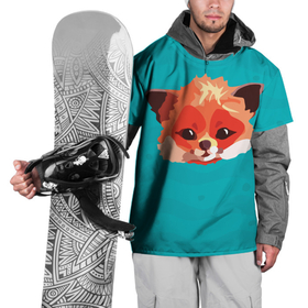 Накидка на куртку 3D с принтом Лисичка в Кировске, 100% полиэстер |  | fox | lisa | teal and orange | зверек | лиса | лисенок | лисичка | мода | стиль | тилэндоранж