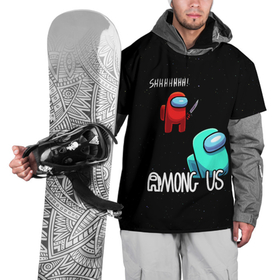 Накидка на куртку 3D с принтом AMONG US , 100% полиэстер |  | Тематика изображения на принте: among us | амонг ас | игра | космический | космический корабль | космонавт | космос | мем | среди нас | экшен