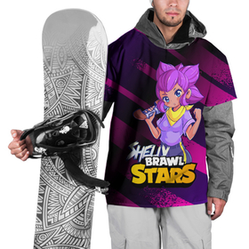 Накидка на куртку 3D с принтом Brawl Stars Shelly , 100% полиэстер |  | anime | brawl | brawl stars | brawlstars | brawl_stars | panny | shelly | аниме | бравл | бравлстарс | девочка | девушка | манга | шели | шелли | шэли | шэлли