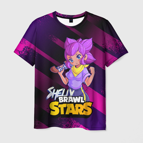 Мужская футболка 3D с принтом Brawl Stars Shelly , 100% полиэфир | прямой крой, круглый вырез горловины, длина до линии бедер | anime | brawl | brawl stars | brawlstars | brawl_stars | panny | shelly | аниме | бравл | бравлстарс | девочка | девушка | манга | шели | шелли | шэли | шэлли
