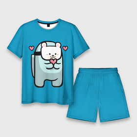 Мужской костюм с шортами 3D с принтом Nyan Cat (Among Us) в Курске,  |  | among | among us | cat | cats | crewmate | game | impistor | nyan | space | us | vote | выживший | игра | космос | кот | котейка | котэ | кошка | кэт | невиновный | нян | предатель | самозванец | сердечки | сердечко | сердца | сердце