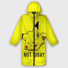 Дождевик унисекс 3D с принтом Пикачу лень в городе Новоалтайск,  |  | not | pickachu | pika | pika pika | pokemon | today | депрессия | детектив | детектив пикачу | лень | пика | пика пика | пикачу | покемон | покемоны | с | с пикачу
