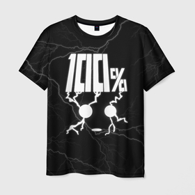 Мужская футболка 3D с принтом Mob psycho 100 (Z) молнии в Тюмени, 100% полиэфир | прямой крой, круглый вырез горловины, длина до линии бедер | mob psycho | mob psycho 100 | ura sunday | аратака рэйгэн | веб манга | кагэяма | кагэяма сигэо | моб психо 100 | мобу | мобу сайко хяку | психо 100 | рицу кагэяма | рэйгэн | рэйгэн аратака | серый кардинал | сигэо кагэяма