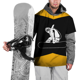 Накидка на куртку 3D с принтом Сноубордист в Санкт-Петербурге, 100% полиэстер |  | snowboard | snowboarding | горные лыжи | прыжок | сноуборд | сноубординг | сноубордист | экстрим