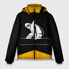 Мужская зимняя куртка 3D с принтом Сноубордист в Тюмени, верх — 100% полиэстер; подкладка — 100% полиэстер; утеплитель — 100% полиэстер | длина ниже бедра, свободный силуэт Оверсайз. Есть воротник-стойка, отстегивающийся капюшон и ветрозащитная планка. 

Боковые карманы с листочкой на кнопках и внутренний карман на молнии. | snowboard | snowboarding | горные лыжи | прыжок | сноуборд | сноубординг | сноубордист | экстрим