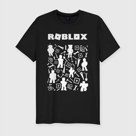 Мужская футболка хлопок Slim с принтом ROBLOX , 92% хлопок, 8% лайкра | приталенный силуэт, круглый вырез ворота, длина до линии бедра, короткий рукав | piggy | roblox | roblox games | roblox piggy | игра роблокс | пигги. | роблокс | роблокс пигги | робукс