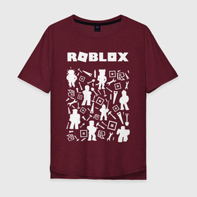 Мужская футболка хлопок Oversize с принтом ROBLOX в Петрозаводске, 100% хлопок | свободный крой, круглый ворот, “спинка” длиннее передней части | piggy | roblox | roblox games | roblox piggy | игра роблокс | пигги. | роблокс | роблокс пигги | робукс