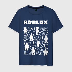 Мужская футболка хлопок с принтом ROBLOX в Белгороде, 100% хлопок | прямой крой, круглый вырез горловины, длина до линии бедер, слегка спущенное плечо. | piggy | roblox | roblox games | roblox piggy | игра роблокс | пигги. | роблокс | роблокс пигги | робукс