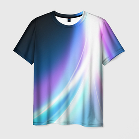 Мужская футболка 3D с принтом Сияние , 100% полиэфир | прямой крой, круглый вырез горловины, длина до линии бедер | abstrakt | texture.краски | абстракция | градиент | паттерн | полигоны | сияние | текстура