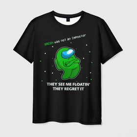 Мужская футболка 3D с принтом Among Us в Петрозаводске, 100% полиэфир | прямой крой, круглый вырез горловины, длина до линии бедер | among us | impostor | space mafia | sus.puffballs united | амонг ас | игра | импостор | инопланетяне | инопланетянин | маска | среди нас | эмонг ас