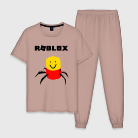Мужская пижама хлопок с принтом ROBLOX в Санкт-Петербурге, 100% хлопок | брюки и футболка прямого кроя, без карманов, на брюках мягкая резинка на поясе и по низу штанин
 | piggy | roblox | roblox games | roblox piggy | игра роблокс | пигги. | роблокс | роблокс пигги | робукс