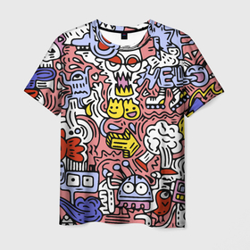 Мужская футболка 3D с принтом Tosh   Цветной прикольный паттерн в Санкт-Петербурге, 100% полиэфир | прямой крой, круглый вырез горловины, длина до линии бедер | Тематика изображения на принте: color | hipster | pattern | pop art | tosh | ерунда | поп арт | узор | хипстер | цвет