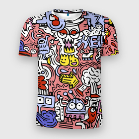 Мужская футболка 3D спортивная с принтом Tosh в Санкт-Петербурге, 100% полиэстер с улучшенными характеристиками | приталенный силуэт, круглая горловина, широкие плечи, сужается к линии бедра | color | hipster | pattern | pop art | tosh | ерунда | поп арт | узор | хипстер | цвет