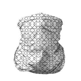 Бандана-труба 3D с принтом Геометрический узор в Курске, 100% полиэстер, ткань с особыми свойствами — Activecool | плотность 150‒180 г/м2; хорошо тянется, но сохраняет форму | lines | parallel | rhombus | square | квадрат | линии | параллели | ромб
