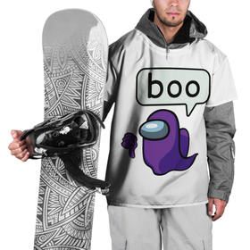 Накидка на куртку 3D с принтом BOO (Among Us) в Санкт-Петербурге, 100% полиэстер |  | among | among us | boo | crewmate | game | ghost | impistor | space | us | vote | бу | буу | выживший | игра | космос | невиновный | предатель | приведение | призрак | самозванец