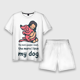 Мужской костюм с шортами 3D с принтом Моя собака ,  |  | dog | анти | девочек | животные | известная | любовь | люди | надпись | одиночество | прикол | розовая | собака | собачка | хозяйка | цитата | щенок