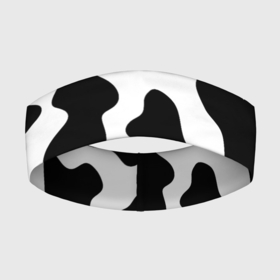 Повязка на голову 3D с принтом Му му в Петрозаводске,  |  | абстракция | бык | кожа коровы | корова | му му | пятна | черно белое | черно белые пятна