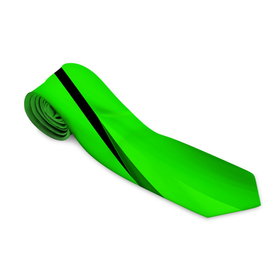 Галстук 3D с принтом Зеленый неон в Тюмени, 100% полиэстер | Длина 148 см; Плотность 150-180 г/м2 | зелегь | зеленая абстракция | зеленка | зеленые линии | зеленые полосы | зеленый | зеленый неон | неон