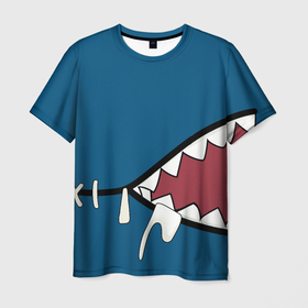 Мужская футболка 3D с принтом Акула gawr gura в Екатеринбурге, 100% полиэфир | прямой крой, круглый вырез горловины, длина до линии бедер | Тематика изображения на принте: baby shark | gawr gura | акула | акуленок | акулы | с акулами | с акулой | челюсти