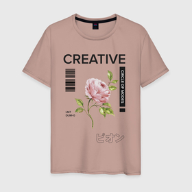 Мужская футболка хлопок с принтом CREATIVE в Курске, 100% хлопок | прямой крой, круглый вырез горловины, длина до линии бедер, слегка спущенное плечо. | 2020 | абстракция | граффити | стиль | тренд | уличный стиль | урбан