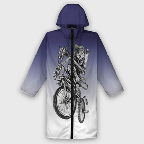 Дождевик унисекс 3D с принтом BMX в городе Новоалтайск,  |  | bike | bmx | bones | eyes | jaw | skeleton | skull | sport | велосипед | кости | пасть | скелет | спорт | череп