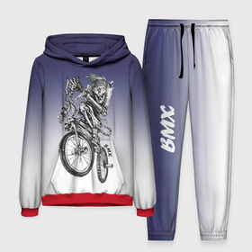 Мужской костюм 3D (с толстовкой) с принтом BMX ,  |  | bike | bmx | bones | eyes | jaw | skeleton | skull | sport | велосипед | кости | пасть | скелет | спорт | череп