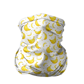 Бандана-труба 3D с принтом Банановый рай в Тюмени, 100% полиэстер, ткань с особыми свойствами — Activecool | плотность 150‒180 г/м2; хорошо тянется, но сохраняет форму | bananas | circle | fruit | pattern | бананы | кружок | узор | фрукт