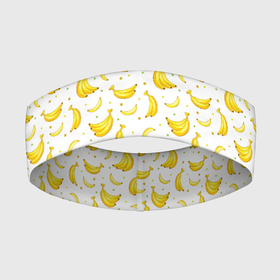 Повязка на голову 3D с принтом Банановый рай ,  |  | bananas | circle | fruit | pattern | бананы | кружок | узор | фрукт