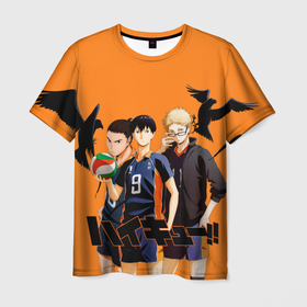 Мужская футболка 3D с принтом Haikyu | Team в Петрозаводске, 100% полиэфир | прямой крой, круглый вырез горловины, длина до линии бедер | anime | haikyu | karasuno | tyan | аниме | анимэ | волейбол | карасуно | киёко симидзу | корасуно | маленький гигант | онимэ | сёё хината | состав | тобио кагэяма | тян