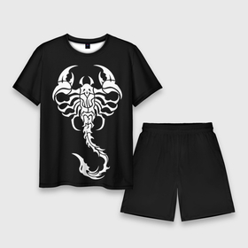Мужской костюм с шортами 3D с принтом Скорпион ,  |  | знак зодиака | природа. | ракообразные | скорпион | ядовитые существа