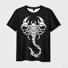 Мужская футболка 3D с принтом Скорпион в Новосибирске, 100% полиэфир | прямой крой, круглый вырез горловины, длина до линии бедер | знак зодиака | природа. | ракообразные | скорпион | ядовитые существа